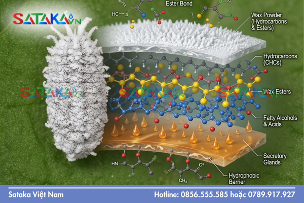 Bản chất và cấu tạo hóa học của lớp phấn trắng rệp sáp