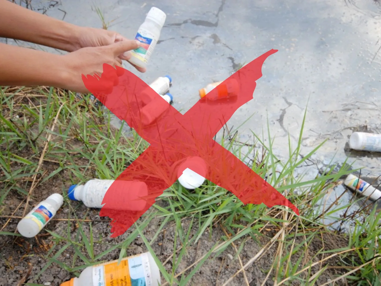 Do not discharge medicine containers into ponds or lakes.